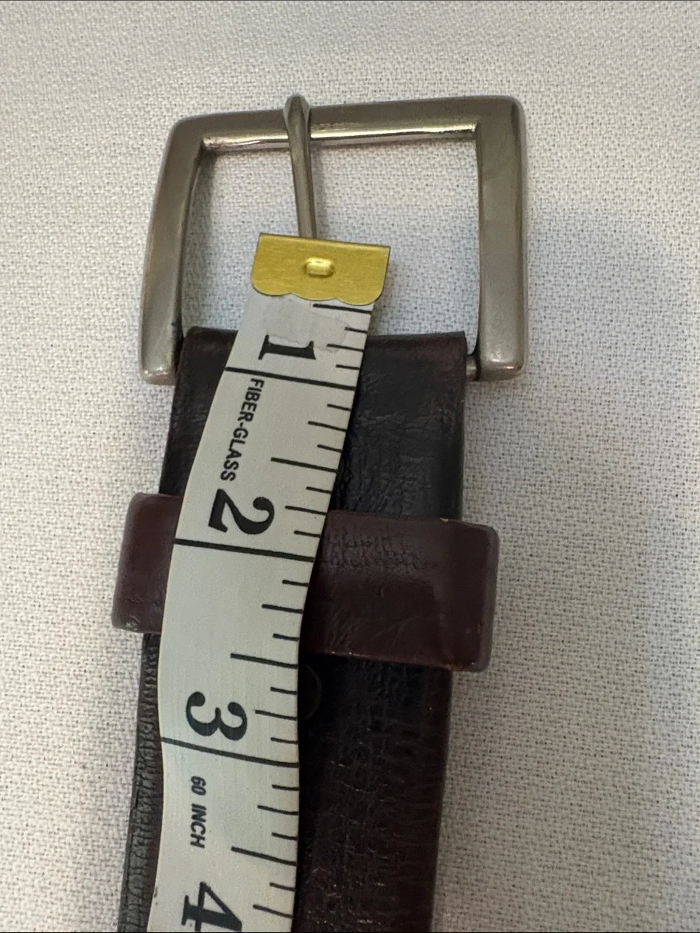 Towncraft Dark Brown Leather Mid Century Vintage Belt with Silver-Tone Buckle 38